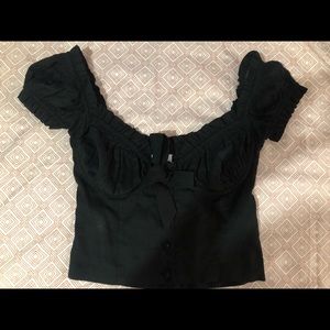 Princess Polly Elouise Crop Top: Black 🖤